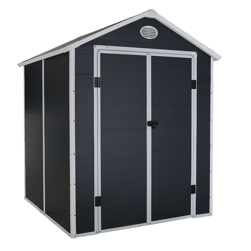 Andulah 6.3 ft. W X 6.2 ft. D Plastic Garden Shed
