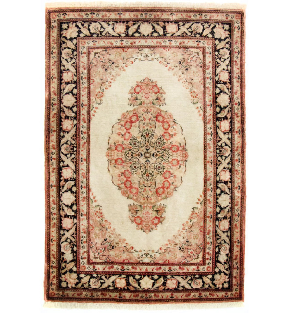 Tayeb Handwoven Silk Beige Indoor/Outdoor Rug