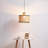 Nakuv 1 - Light Cane Rattan & Velvet Drum Boho Pendant-919161264