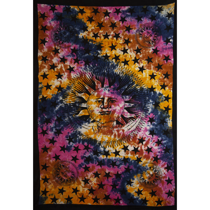 Tapisserie de soleil étoile en coton eclipse