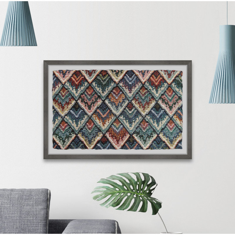 Diamond Patterns - Single Picture Frame Print, 61cm H x 91cm W x 3.81cm D
