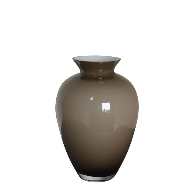 Kaly Glass Table Vase, 11.5" H x 8" W x 8" D, Brown