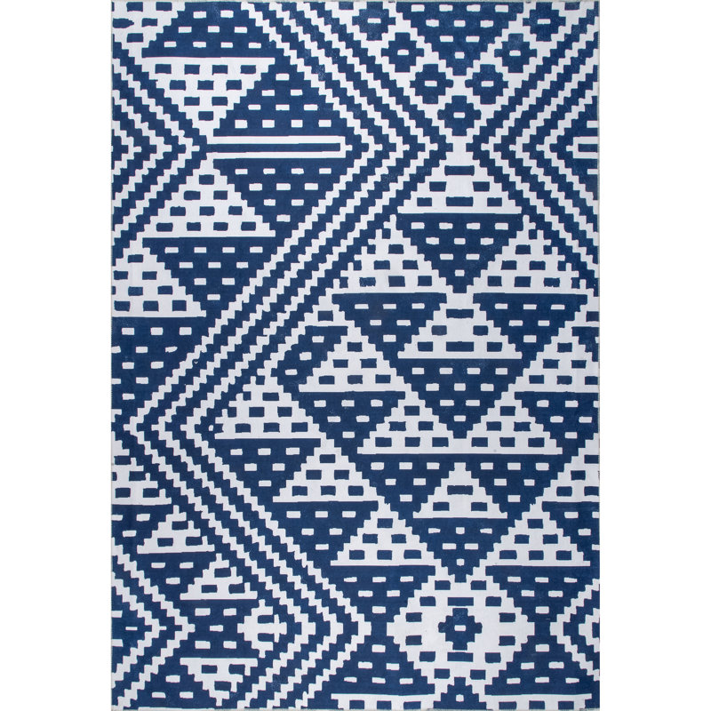 Tapis géométrique lavable à la machine Chiara SpinClean, Rectangle 4 pi x 6 pi