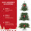 6ft Lighted Artificial Spruce Christmas Tree
