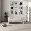 Banc Regent en chenille crème
