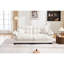 Canapé de style moderne Boneless 90.1In Beige Cloud-838731319