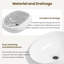 Lavabo de salle de bain ovale 18 "