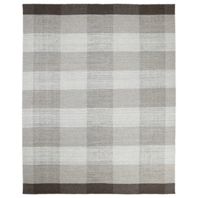 Mitesh Hand Knotted Tencel Geometric Indoor Rug