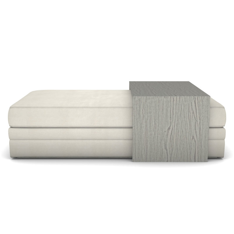 Boyden Bumper with Wide Table, Nadia Parchment, Dove Gray