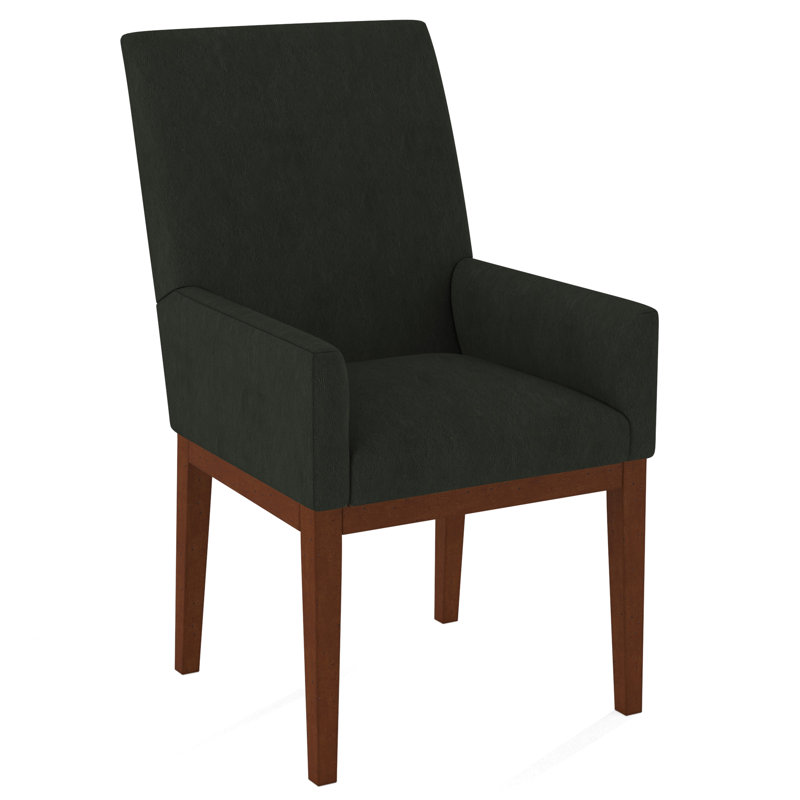 Upholstered Arm Chair, Salvador Asphalt, Weathered Gray
