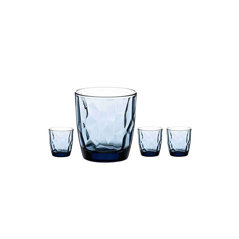All Rounder Coloured Tumblers Mosaic Set of 4, Blue