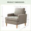 Fauteuil Clancy avec pieds en bois massif-116817609