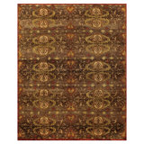 Amzad Wool Area Rug in Brown/Rust