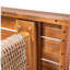 Ensemble de table de salle à manger d'extérieur en bois d'acacia avec 1 table et 1 banc, brun-789334873