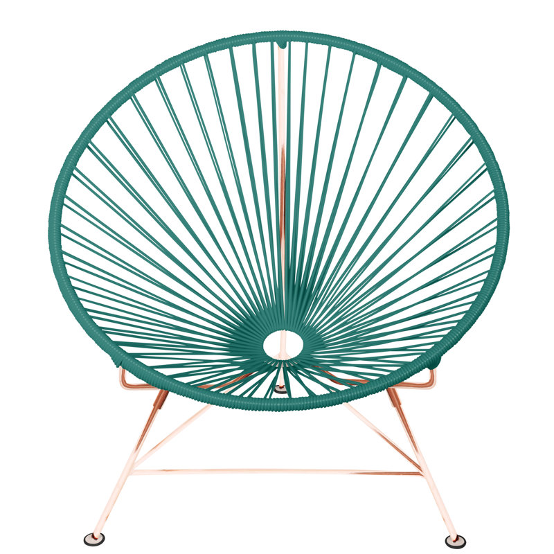 Innit Indoor Handmade Lounge Chair, Turquoise/Copper