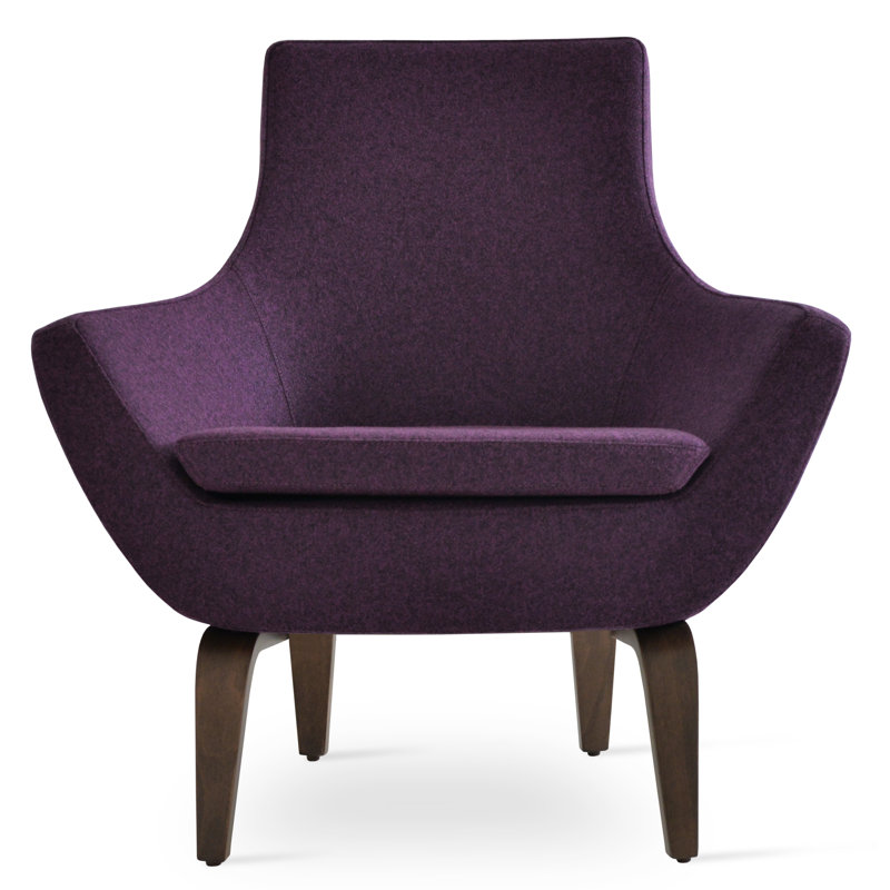 Fauteuil l 31 po Lakewood, Laine marron foncé