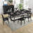 Rectangular MDF Dining Table Mid Century Modern