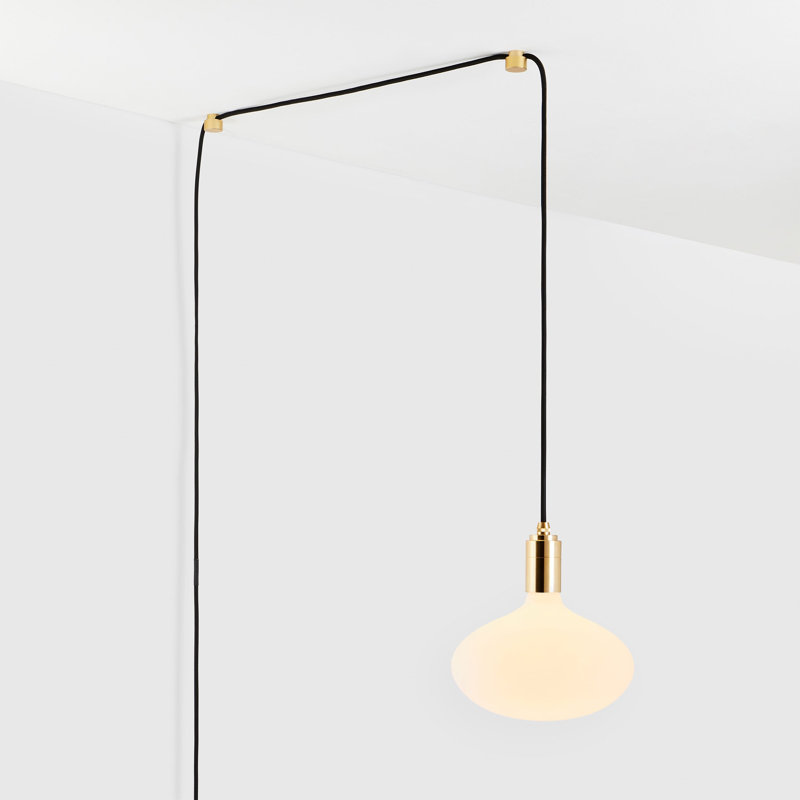 Ovale obscurcissant à chaud avec luminaire suspendu US, Laiton