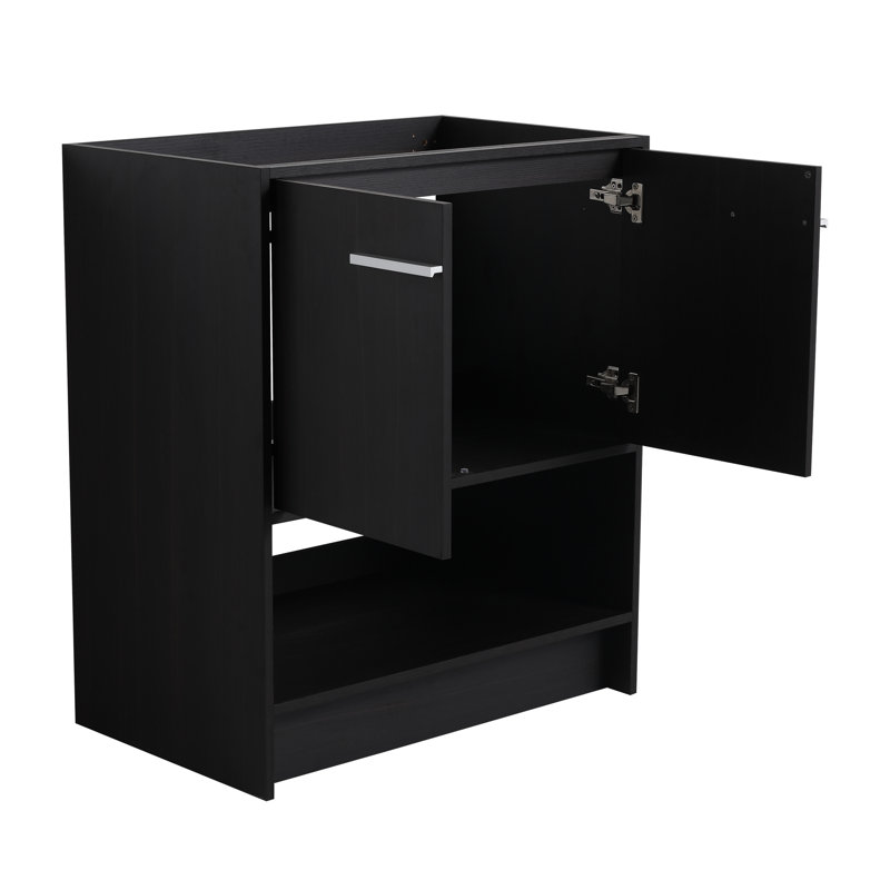 29,31 po x 17,94 po x 34,56 po - Contreplaqué - 1 pièce - Chêne foncé - Meuble-lavabo autoportant
