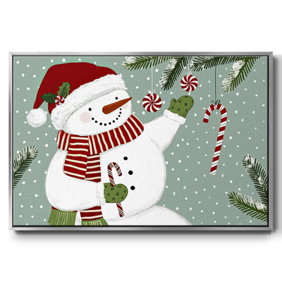 Peppermint Snowman Collection A, reproduction d'art sur toile