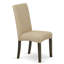 L'ensemble de salle à manger 5 pièces comprend une table de salle à manger ronde avec piédestal et 4 chaises Parson rembourrées en tissu brun, cappuccino-1060232974-974126846-974126833