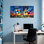 «Scenic & Cityscapes Colorful Geometric Eiffel Tower», reproduction d'art abstraite