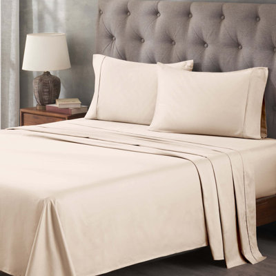 400 Thread Count Egyptian Cotton Blend Solid Deep Pocket Bed Sheet Set