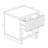Elara 18" Contemporary 1-Drawer Solid Wood Nightstand in Black-126624620