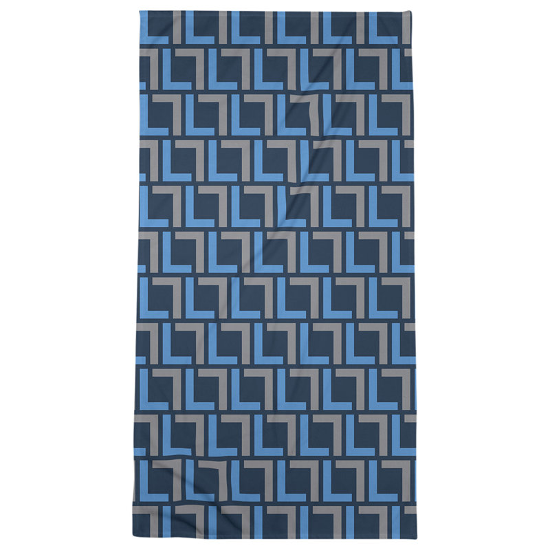 Serviette de bain, Navy/Blue/Silver