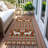 Machine Washable Indoor/Outdoor Christmas Reindeers Xhevrie Fern Rug-1167704159