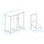 Armoire à linge blanche avec deux sections. Conception avant-gardiste. Sacs amovibles pour faciliter l'organisation. Matériau E1, enduit. Stable. Surface. Caractéristique. Instructions d'assemblage incluses.