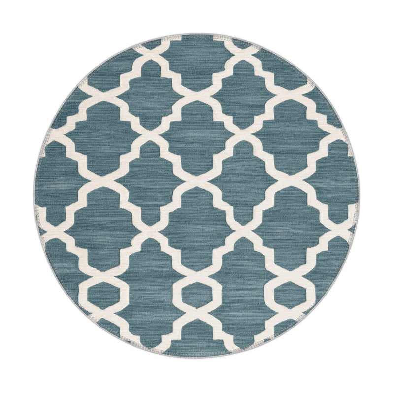 Tapis vert intérieur et extérieur Trellis, Rond 5 pi