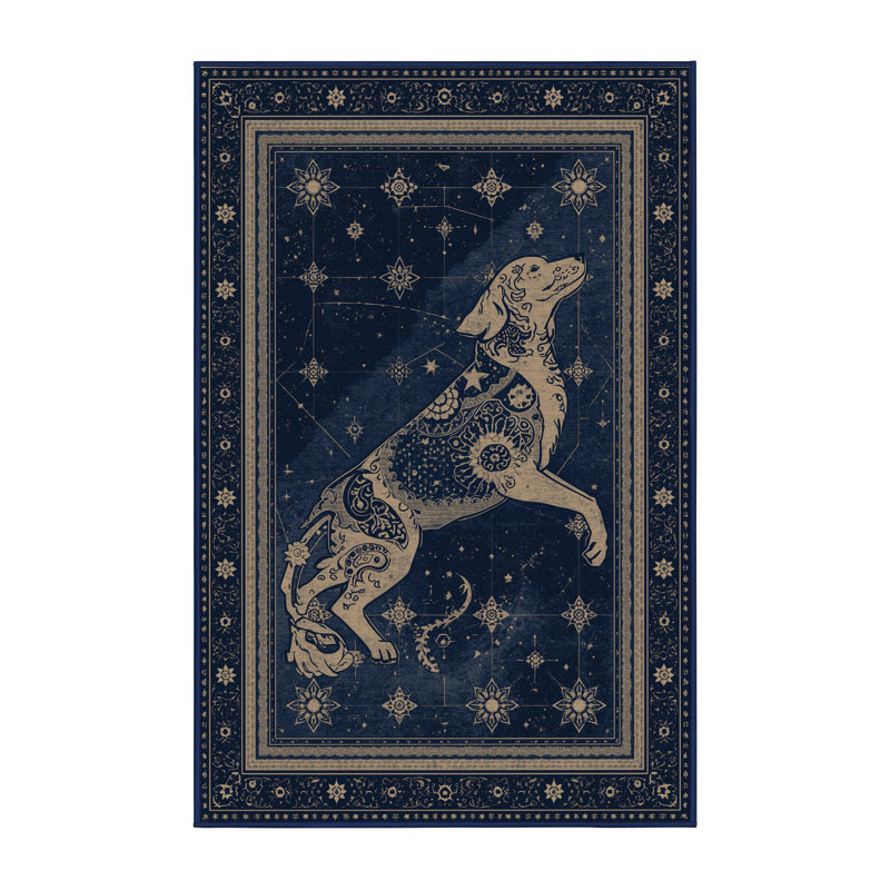 Machine Washable Palvinder Classic Oriental Rug in Gray – Binding, 6 x 9