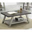 Table basse Style - Fabrication en noyer patiné et en bois gris avec finition et base de rangement supplémentaires-1720059349-1720059355