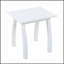 Table d'appoint en bois d'acacia en polyuréthane blanc, résistante aux intempéries et durable pour une utilisation intérieure et extérieure