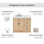 Meuble-lavabo simple en bois massif 42 po Tidworth avec plateau en quartz Carrara de 1,5 po-649030475-668100341-668100339