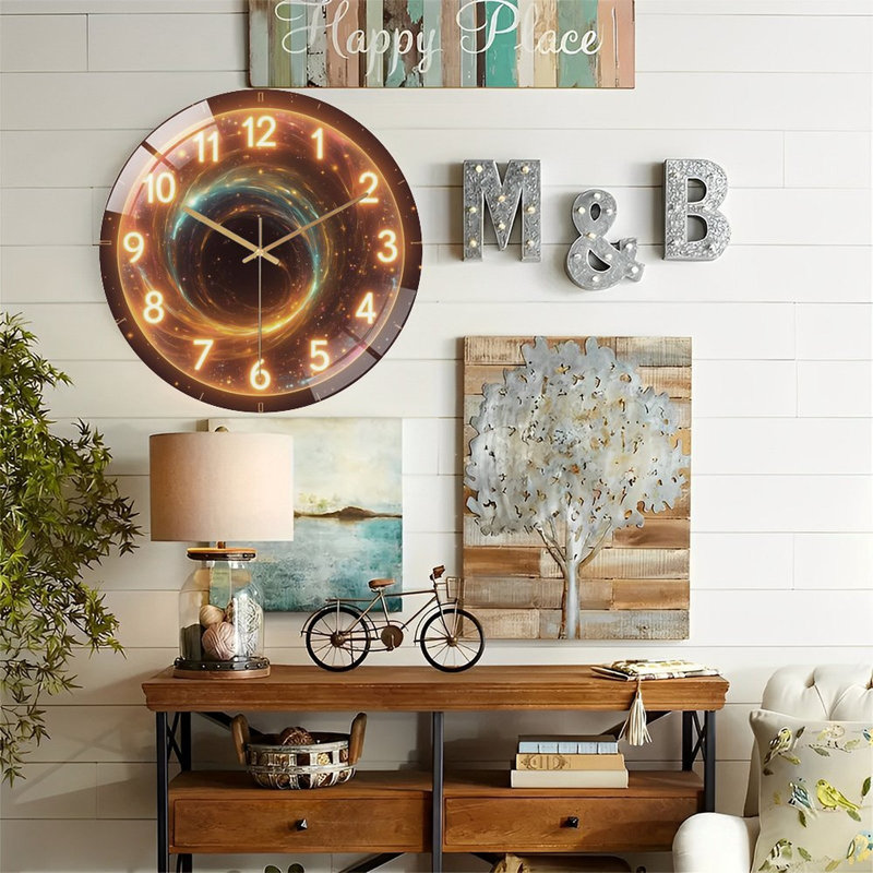 Horloge murale avec horloge murale 12 po