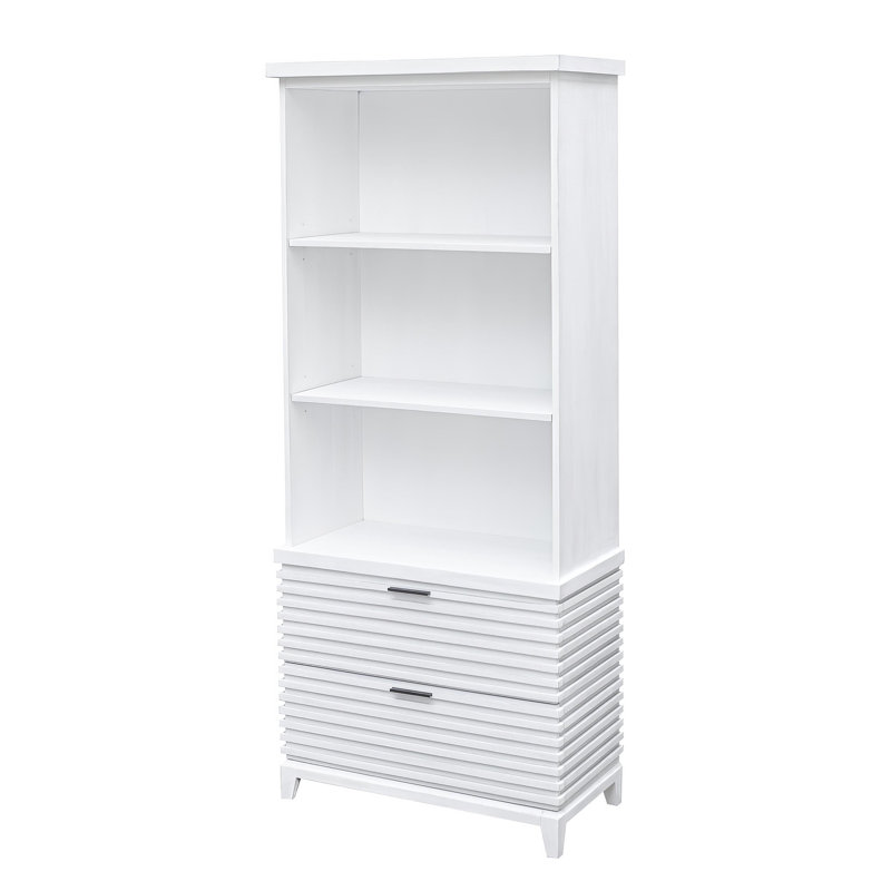 Capri Media Console With Two Pier Bookcases