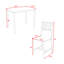 Ensemble de salle à manger de style industriel avec 2 chaises et une table compacte pour le petit-déjeuner ou la salle à manger-261126538-261126536-261126532
