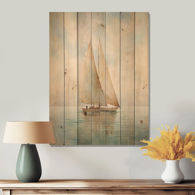 Anacletus voilier chuchotant une brise II sur bois