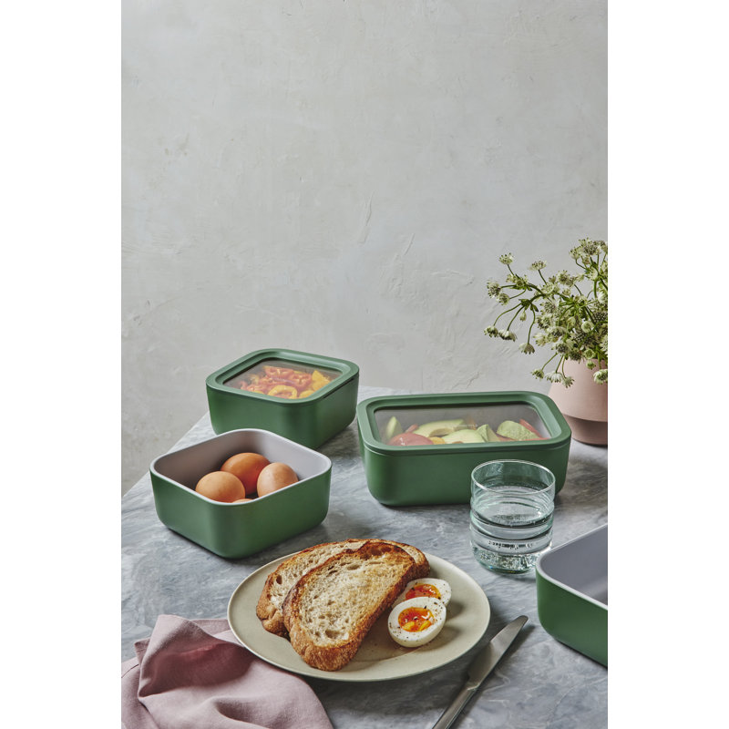 Caraway 14Pc Glass Food Storage Set, Navy