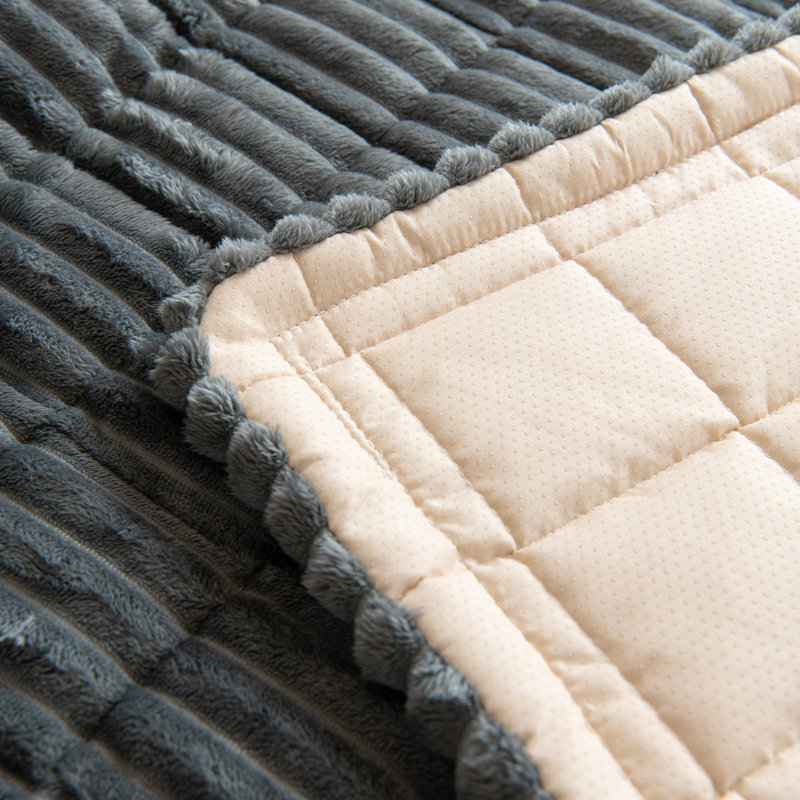Housse pour fauteuil en velours côtelé, Gris
