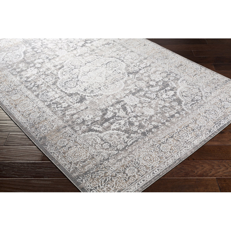 Bulwell Viscose Oriental Indoor Rug, Rectangle 6'7" x 9'6"