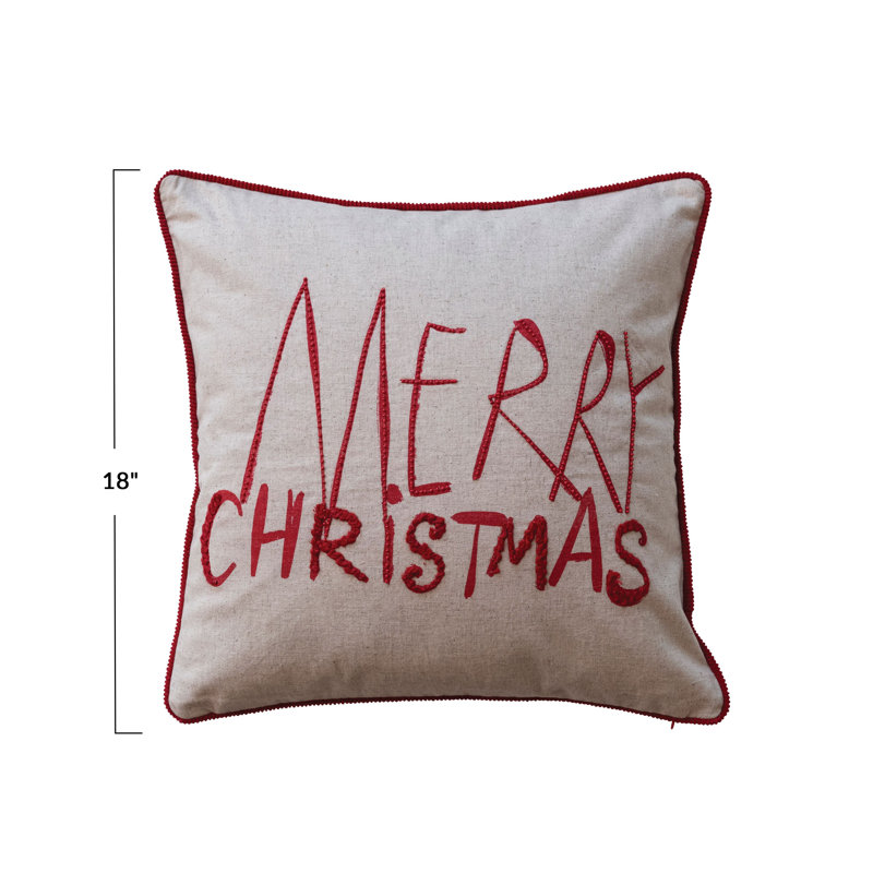 Cotton Throw Square Pillow Cover & Insert