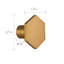 Poignée d'armoire hexagonale solide, paquet de 10-70921001