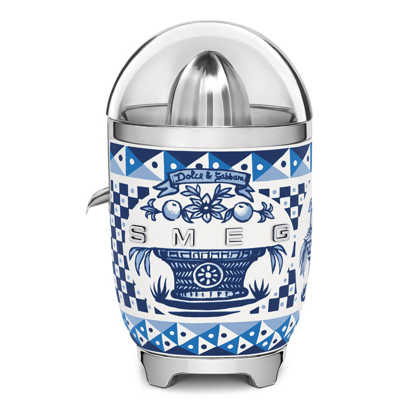 Smeg x Dolce Gabbana D&G Citrus Juicer, Silver/Blue