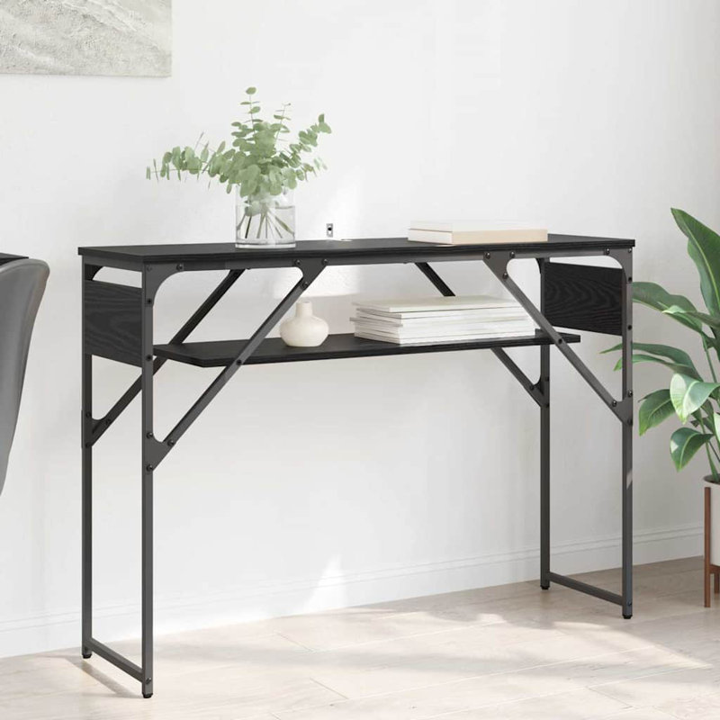 Console Table, 75cm H x 105cm W x 30cm D, Black Oak