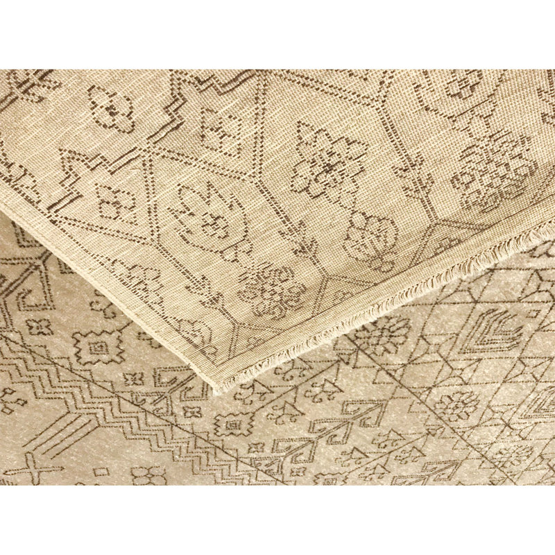 Hand-Knotted High-Quality Beige Area Rug
