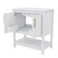 Meuble-lavabo de 30 po avec lavabo en céramique, solution de rangement polyvalente pour les petits espaces de salle de bain-631801096