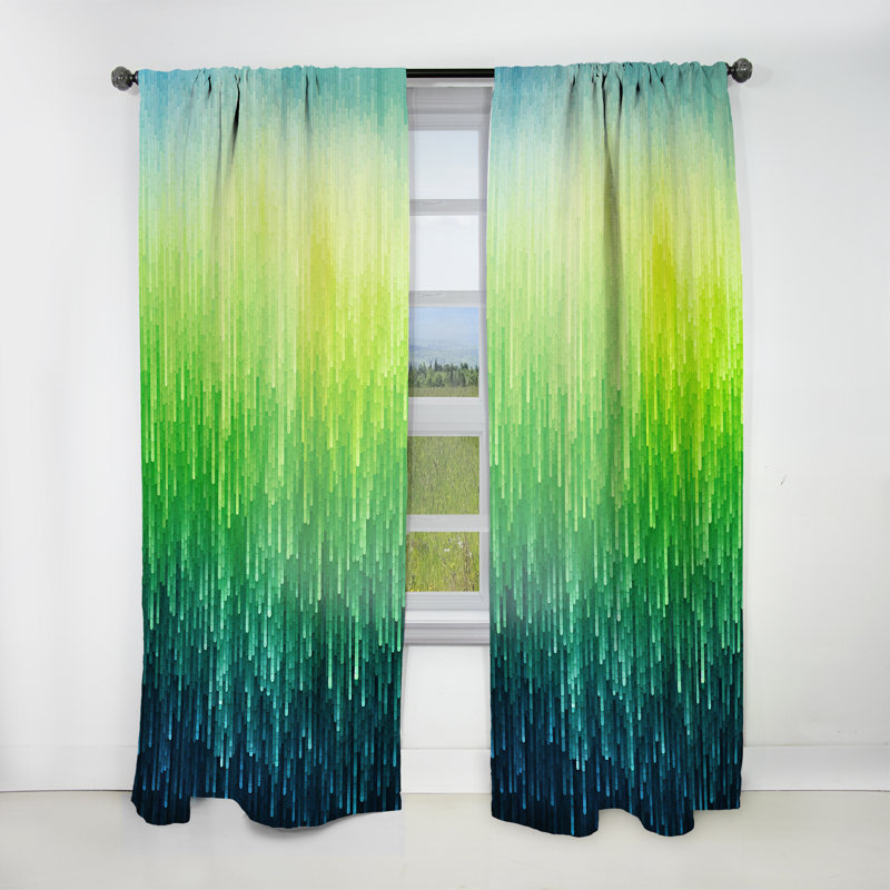 Code de couleur vert Fils - Rideau traditionnel - Velours obscurcissant - 1 panneau, L 52 po x L 90 po